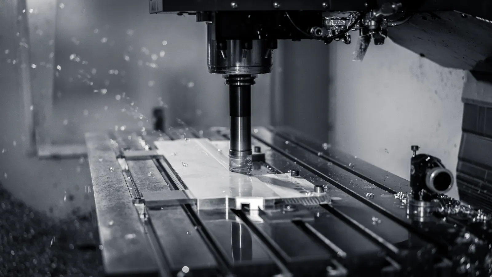 CNC milling in progress