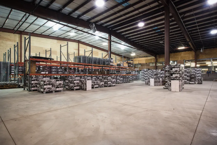 Warehouse interior with racking